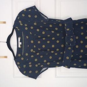 Boden polkadot waffle knit dress